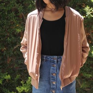 pink bomber jacket
